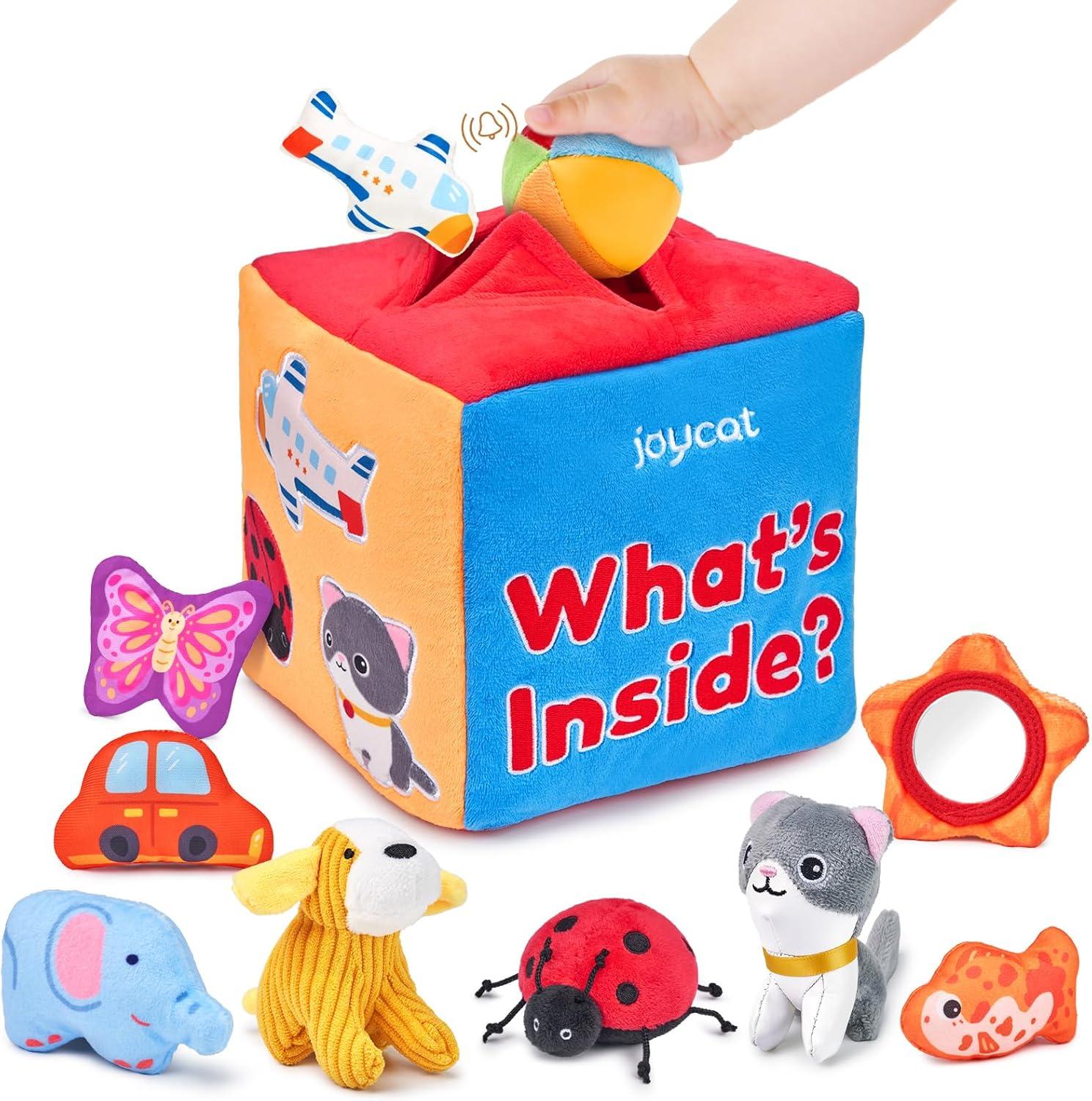 Gamenote Classroom Magnetic Alphabet Letters Kit+JoyCat Baby Toys 0-6 Months – My First Mystery Soft Baby Box Toy – Montessori Toys for Babies, Baby Sensory Toys for 6-12 Months