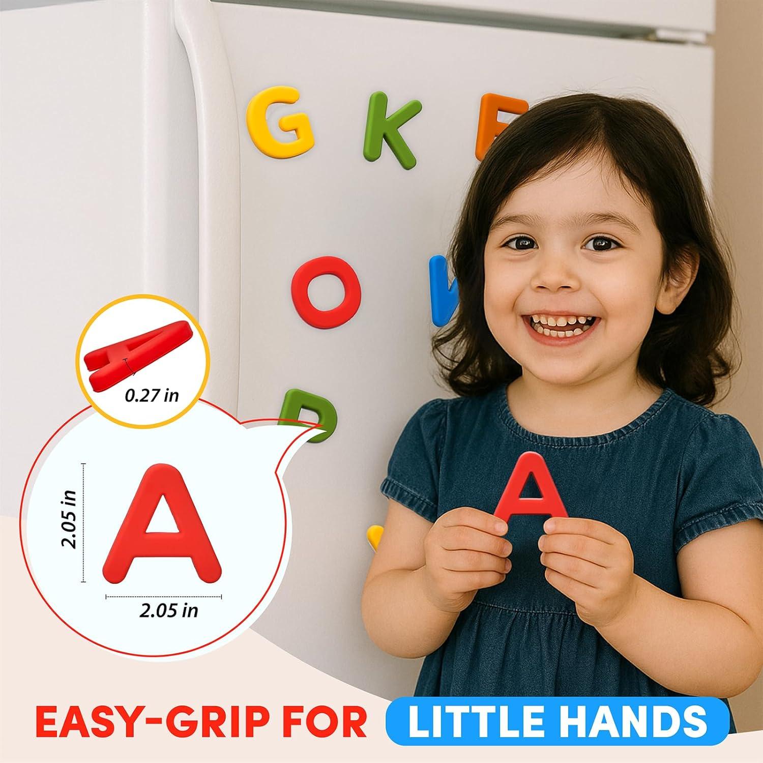 Gamenote Classroom Magnetic Alphabet Letters Kit 178Pcs with Double Side Magnet Board + JoyCat Silicone Alphabet Magnetic Letters, 26 Uppercase ABC Fridge Magnets