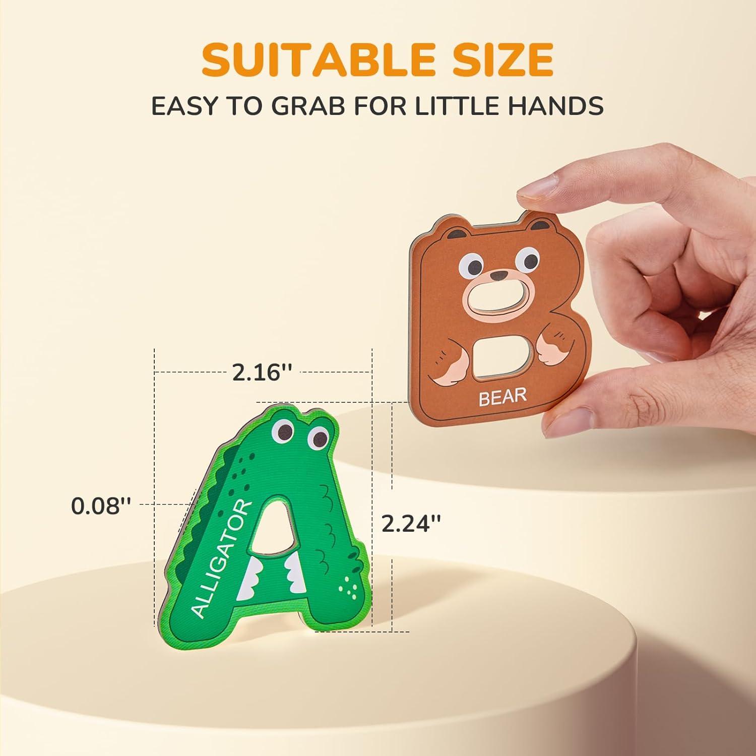 Gamenote Magnetic Number Tracing Board+JoyCat Magnetic Letters and Numbers Fridge Magnets, 26 Uppercase Letters 0-9 Numbers