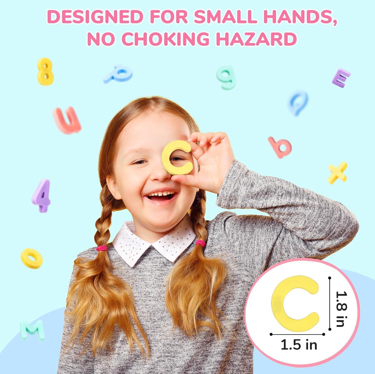 GAMENOTE Double Sided Magnetic Letter Board + JoyCat Magnetic Letters and Numbers, ABC 123 Alphabet Fridge Magnets for Toddlers & Kids