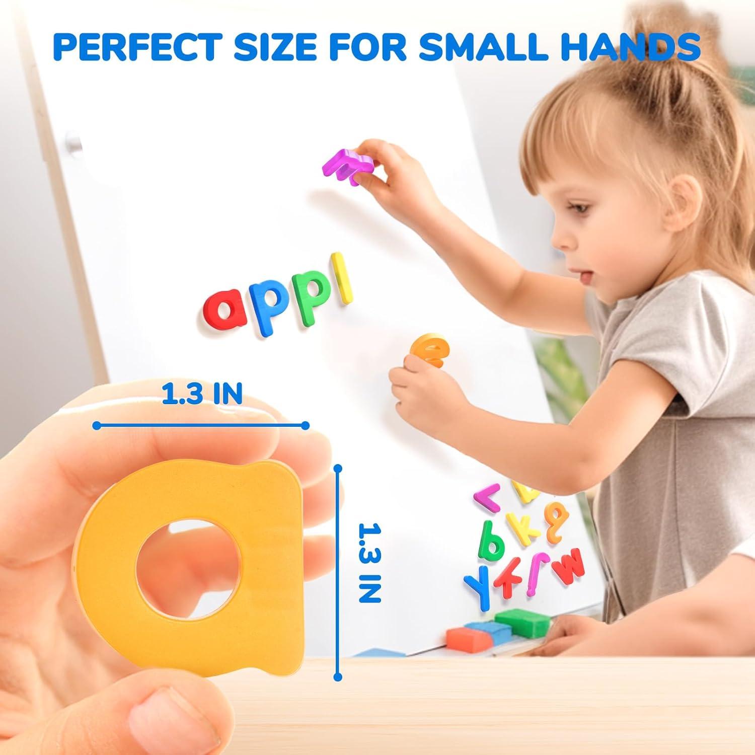 Gamenote Classroom Magnetic Alphabet Letters Kit 178Pcs with Double Side Magnet Board + JoyCat Magnetic Letters, 312 Pieces Lowercase Alphabet Fridge Magnets