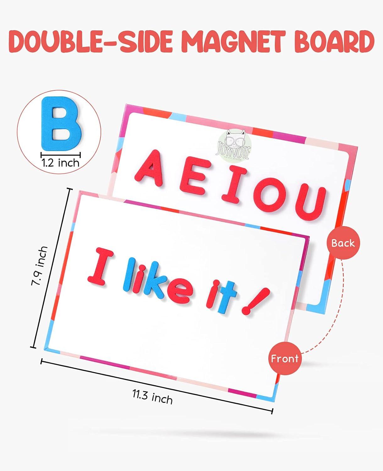 Gamenote Classroom Magnetic Letters Kit 238 Pcs with Double-Side Magnet Board – Foam Alphabet Letters for Kids Spelling and Learning(238PCS)