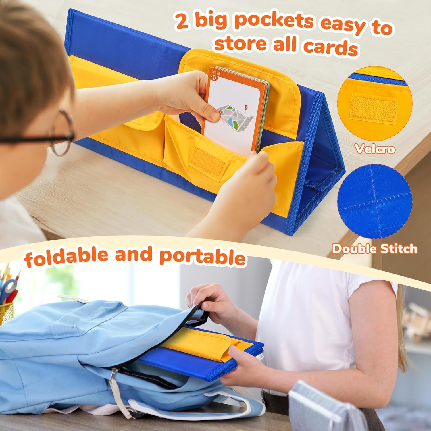 Word Building Desktop Pocket Chart Tent Flash Cards Kit+ Math Flash Cards and Chart, CVC Words Phonics Games Blending Board for Kindergarten Reading and Spelling