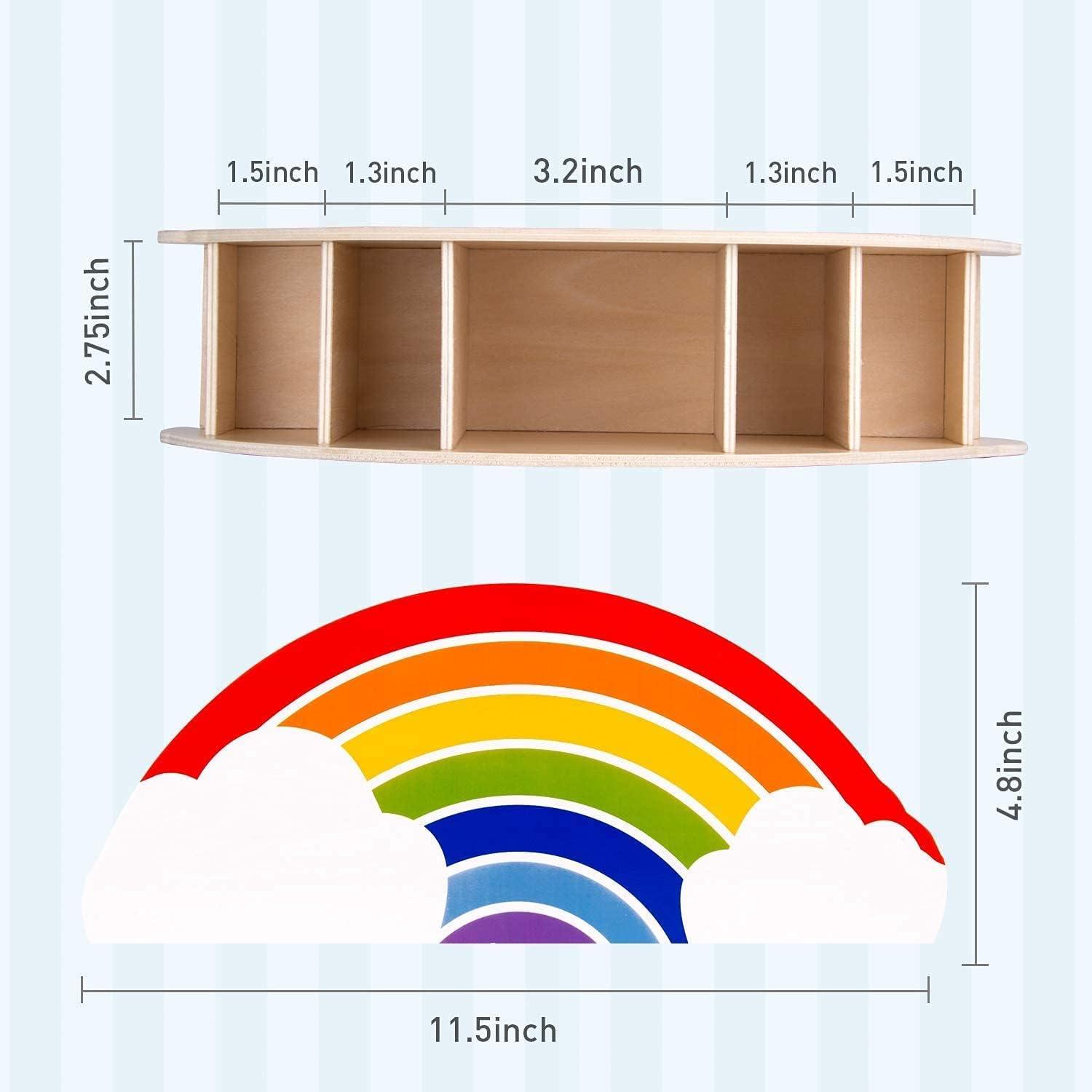 GAMENOTE Wooden Pen Holder & Rotating Art Supply Organizer
