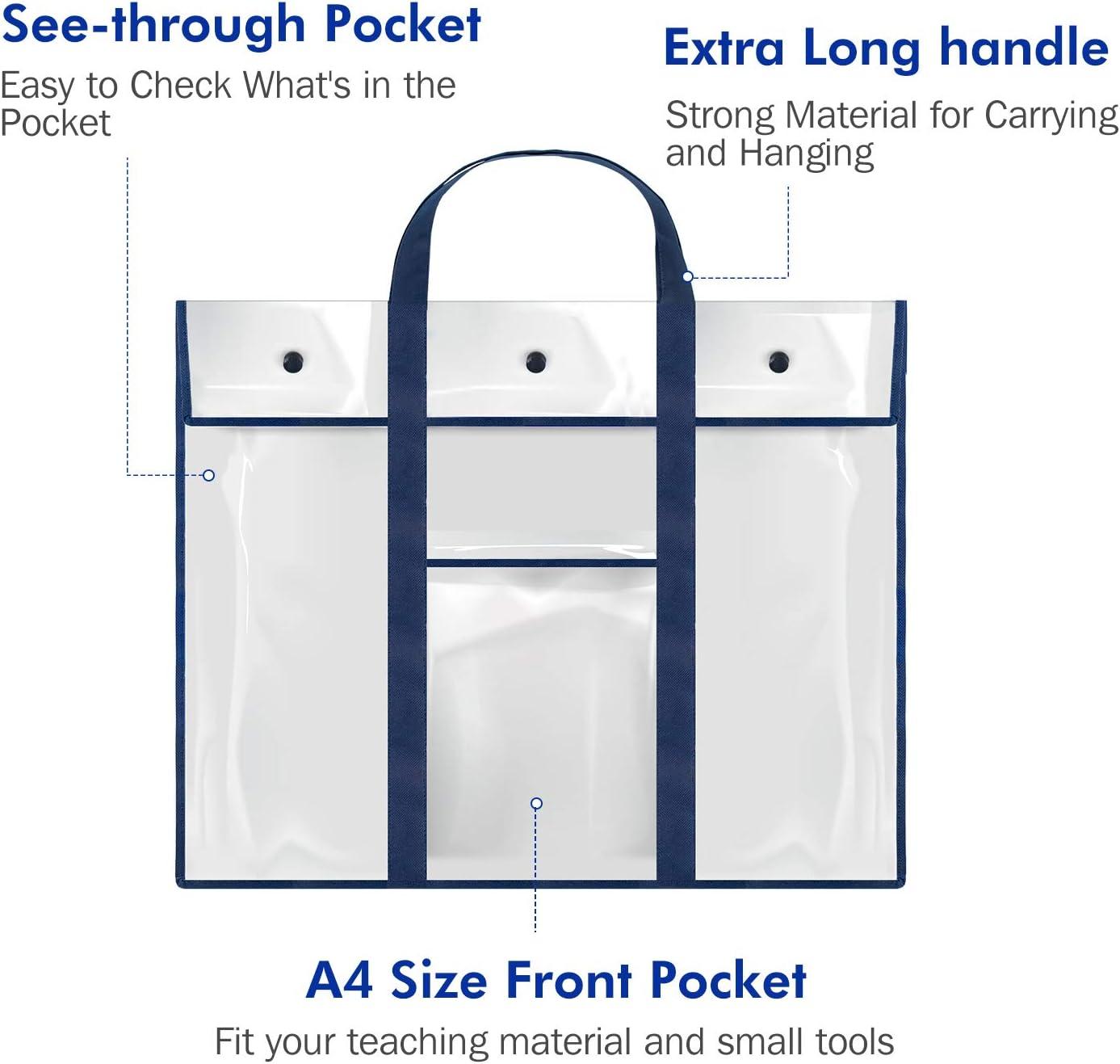 GAMENOTE 3 Pack Large Poster Storage Bag (31.5″×25.5″) Bulletin Board Holder Art Portfolio Container for Teachers Classroom Organization for Anchor Chart Paper for Kids Artwork