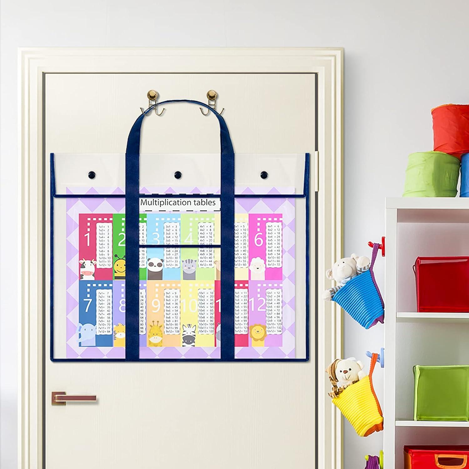 GAMENOTE 3 Pack Large Poster Storage Bag (31.5″×25.5″) Bulletin Board Holder Art Portfolio Container for Teachers Classroom Organization for Anchor Chart Paper for Kids Artwork