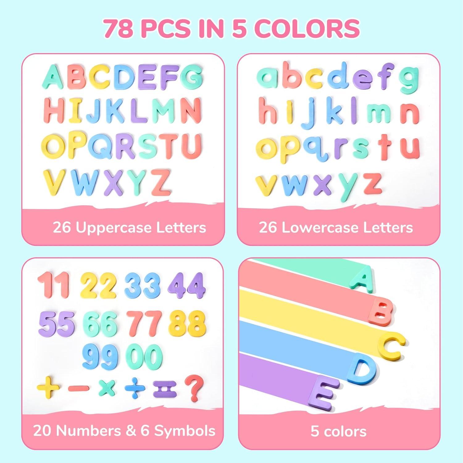Gamenote Classroom Magnetic Alphabet Letters Kit 238 Pcs + JoyCat Magnetic Letters and Numbers, Uppercase & Lowercase, Math Symbols (78 PCS)