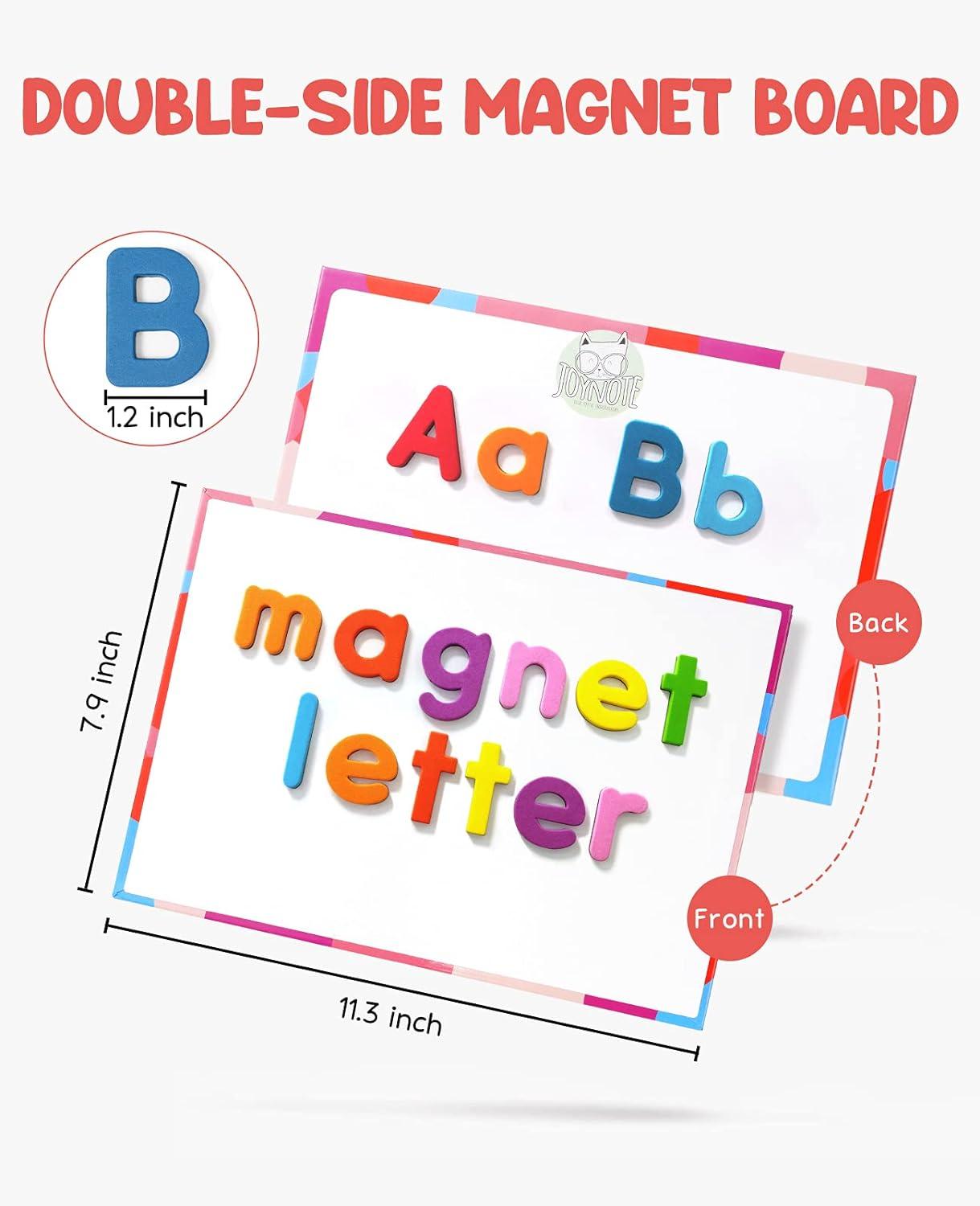 Gamenote Classroom Magnetic Alphabet Letters Kit+JoyCat Farm Animal Busy Book for Toddlers Montessori Busy Board for 1 2 3 4 Year Old Boy Girl Birthday Gift – Quiet Activity Book with Life Skills