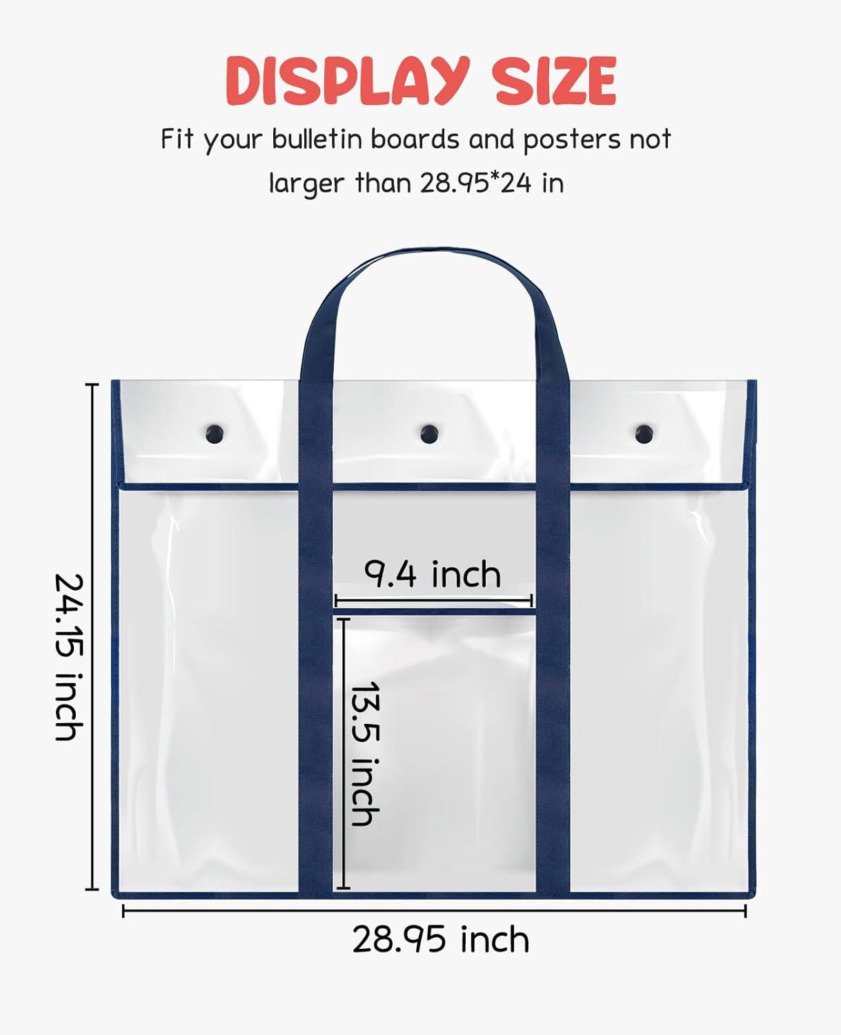 Gamenote 6 Pack Magnetic Small White Board Set & 2 Pack Large Poster Storage Bag (31.5″×25.5″)