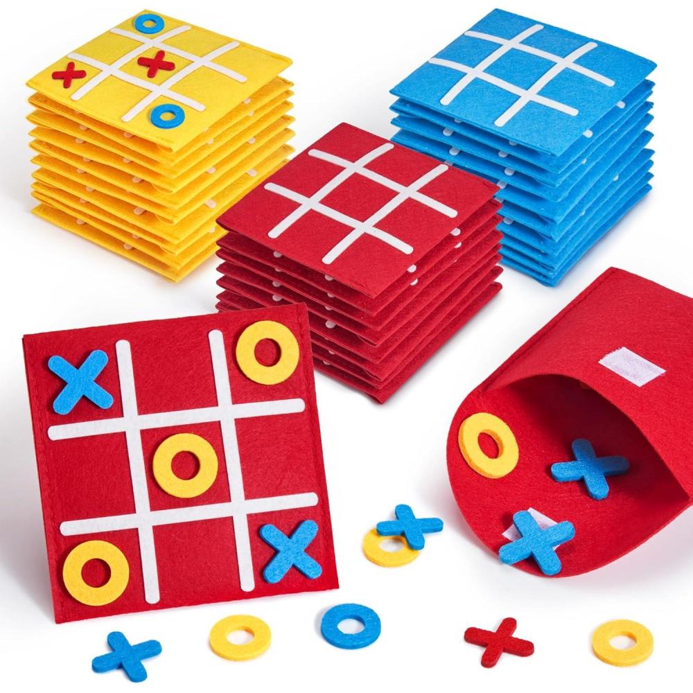 JoyCat Tic Tac Toe Strategic Board Game for Kids and Family,Birthday Party Favors,Classic Educational Toys for Goodie Bag Stuffers,Gifts for Students with Envelope,Easy to Store(Bulk Pack of 30)(Classic)